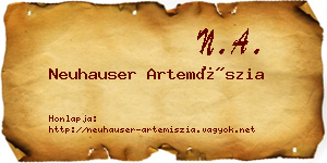 Neuhauser Artemíszia névjegykártya